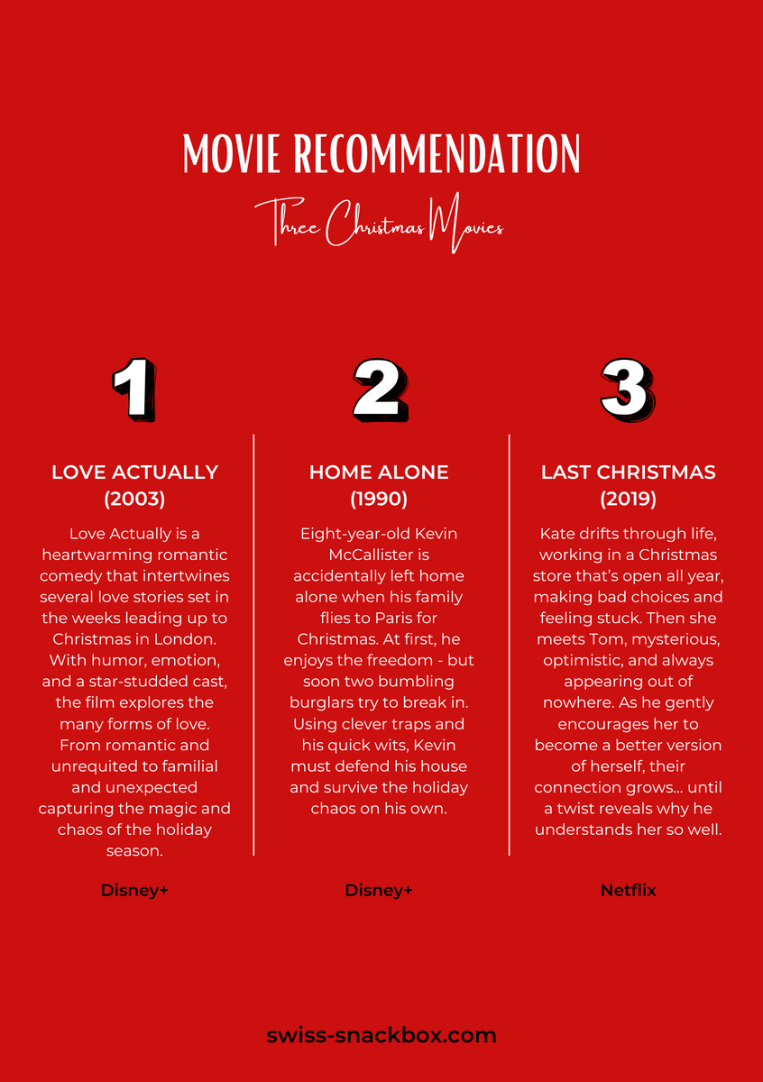 Christmas movie night flyer