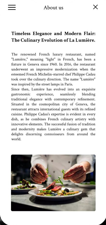 About us: the restaurant's story