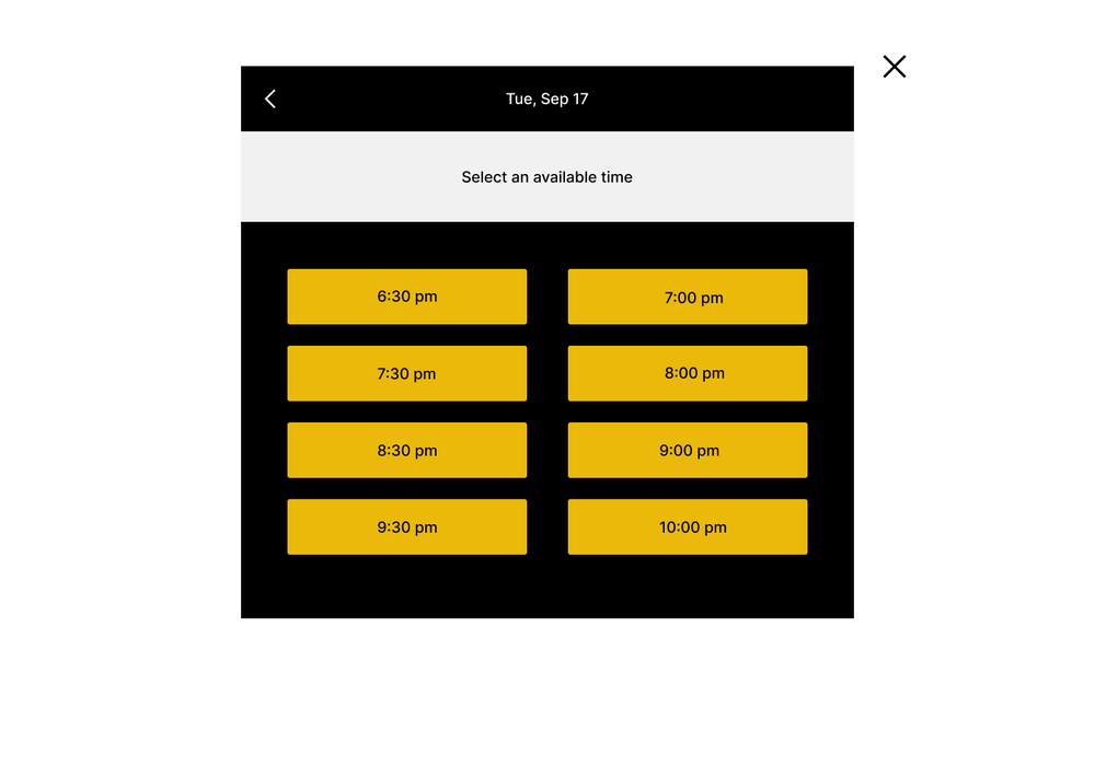 Select a time