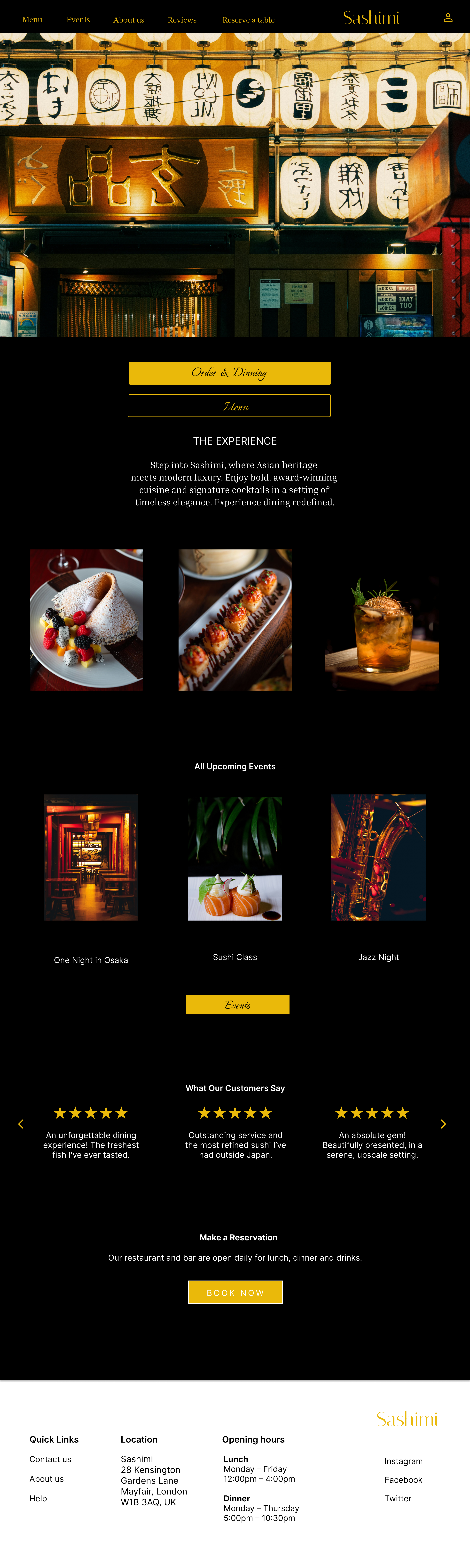 Sashimi tablet home